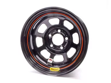 Bassett 15x8 IMCA Wheel D-Hole Black 5x4.75 58DC1I