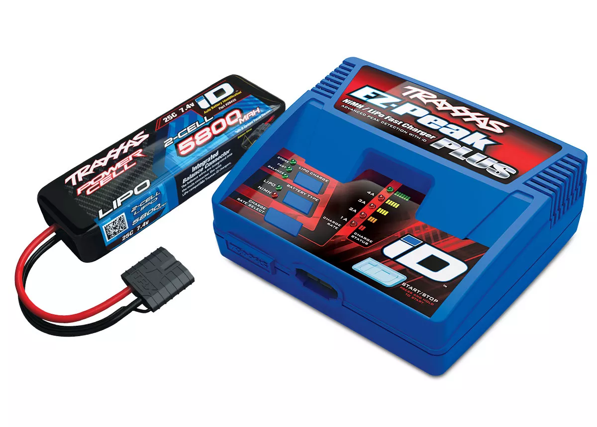 Battery & Charger Completer Pack Includes 2970 iD Charger & 2843X 5800mAh 7.4V 2-cell LiPo Battery