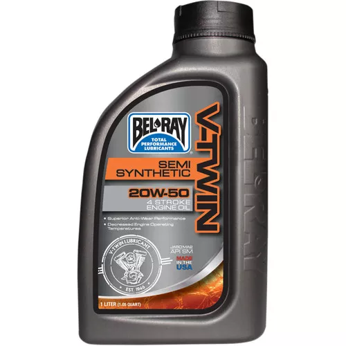 Bel-Ray V-Twin Semi-Synthetic 20W50 Motor Oil - 1 Liter