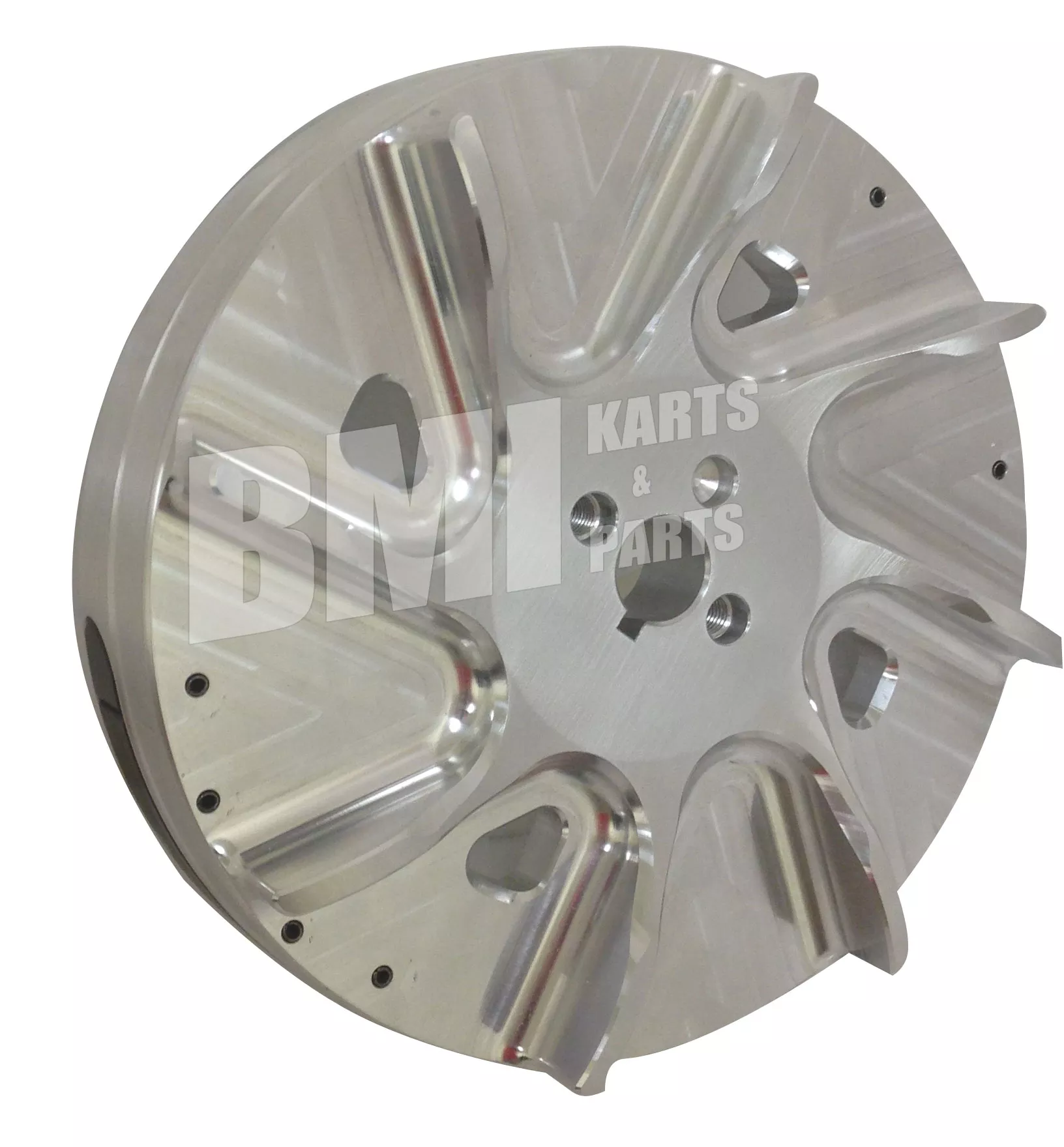 Billet Aluminum Flywheel (Low Wind Resistant Fin) For Honda GX200, 196cc Clone or Tillotson 212cc