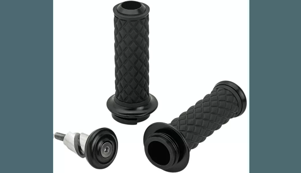 Biltwell Alumicore 1" Grips for TBW Harley Davidson Touring and Softail Models '08-23 - Black