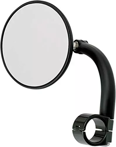 Biltwell Inc. 6503-578-131 4in. Round Utility Mirror with Clamp On Mount for 7/8in. Bar – Black