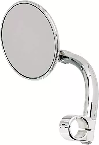 Biltwell Inc. 6503-578-531 4in. Round Utility Mirror with Clamp On Mount for 7/8in. Bar- Chrome