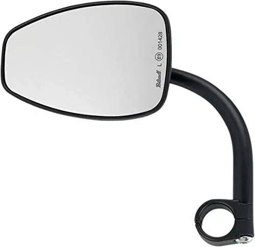 Biltwell Inc. 6504-501-131 Teardrop Utility Mirror with Clamp on Mount for 1in. Bar – Black