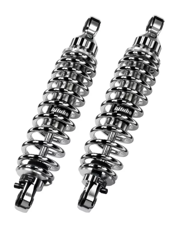 Bitubo Suspension Bitubo WME0 Twinshocks Adjustable: Spring Preload, Rebound, Length 321mm, Chrome Edition Y0004WME03