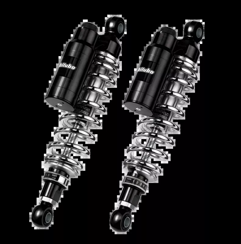 Bitubo Suspension Bitubo WMT1 Twinshocks Adj.: Spring Preload, Reb., Comp., Length 341mm, Piggyback Tank, Dk Edition T0031WMT12V2