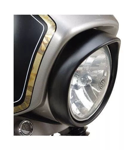 Black Smooth 7" Headlight Trim Ring Visor Bezel 80-13 Harley FLH Touring 660755