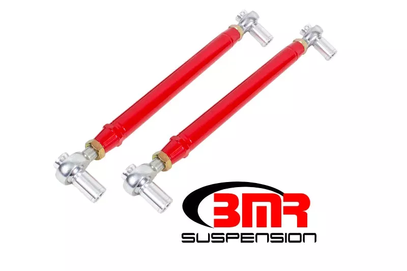 BMR Suspension Chrome Moly Lower Control Arms w/ Double Adj. Rod Ends – Red fits 1999-2004 Ford Mustang