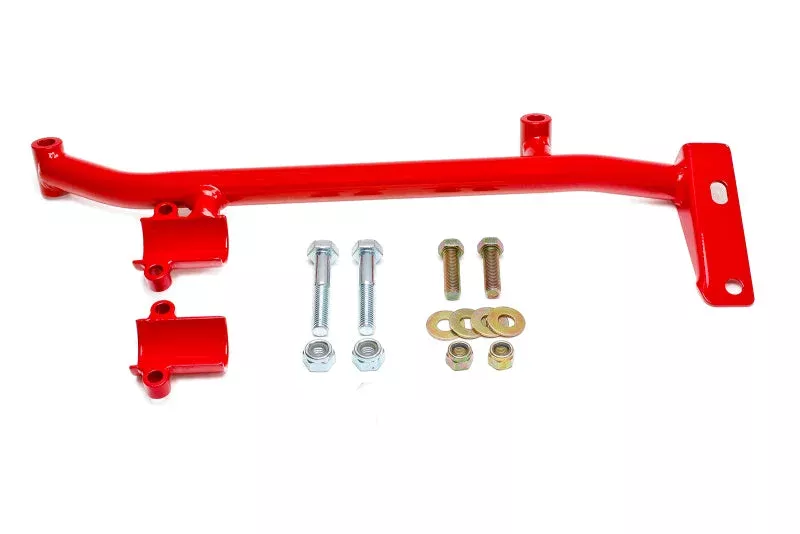 BMR Suspension Manual Steering Bracket (For Stock K-Member Only) - Red fits 1993-2002 Chevrolet Camaro / Pontiac Firebird