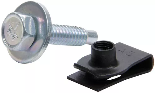 Body Bolt Kit w/ Clips 10pk Silver ALL18656