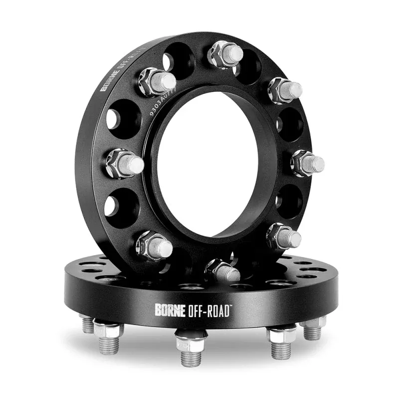 Borne Off-Road Wheel Spacers 8×180 124.1 25 M14 Black BNWS-009-250BK