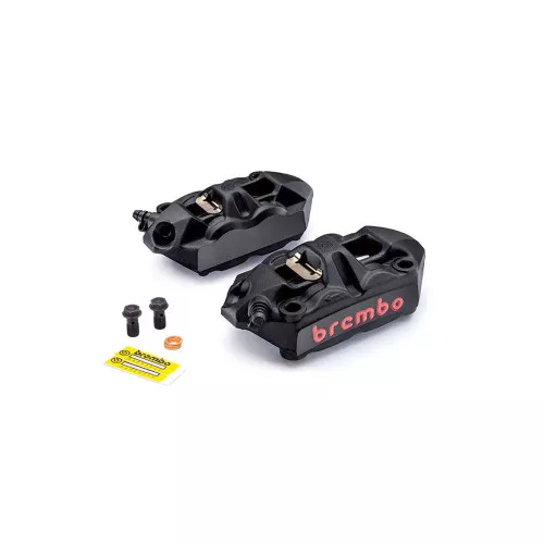Brembo M4 Radial Mount Caliper - Black /Red Lettering
