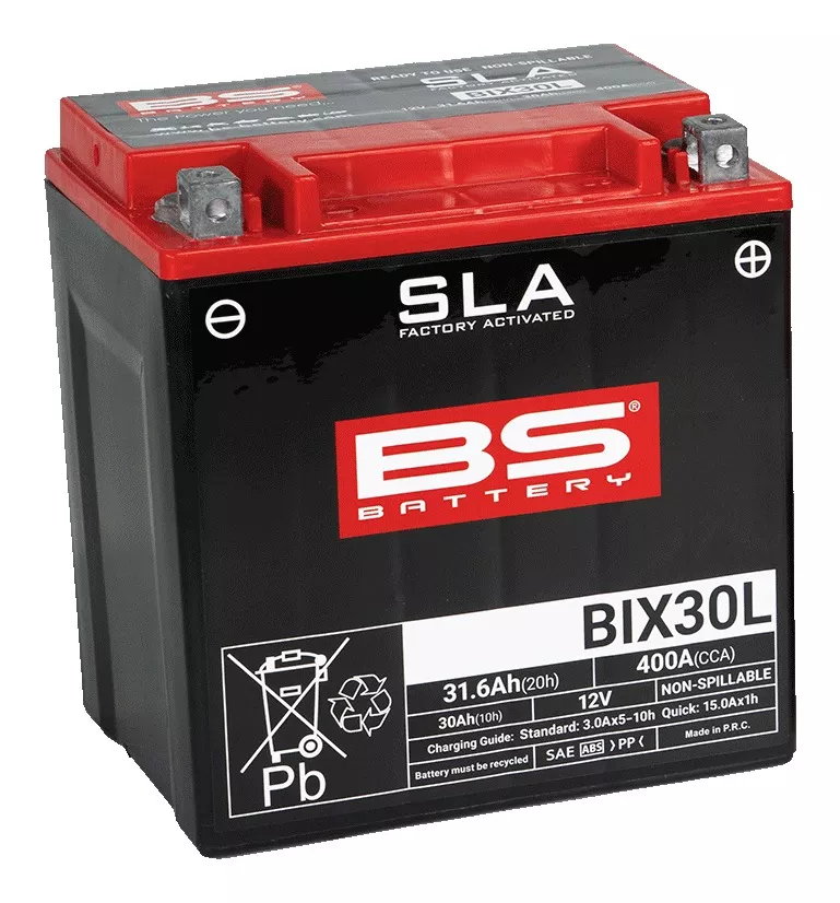 BS Battery BIX30L SLA Factory-Activated AGM Battery