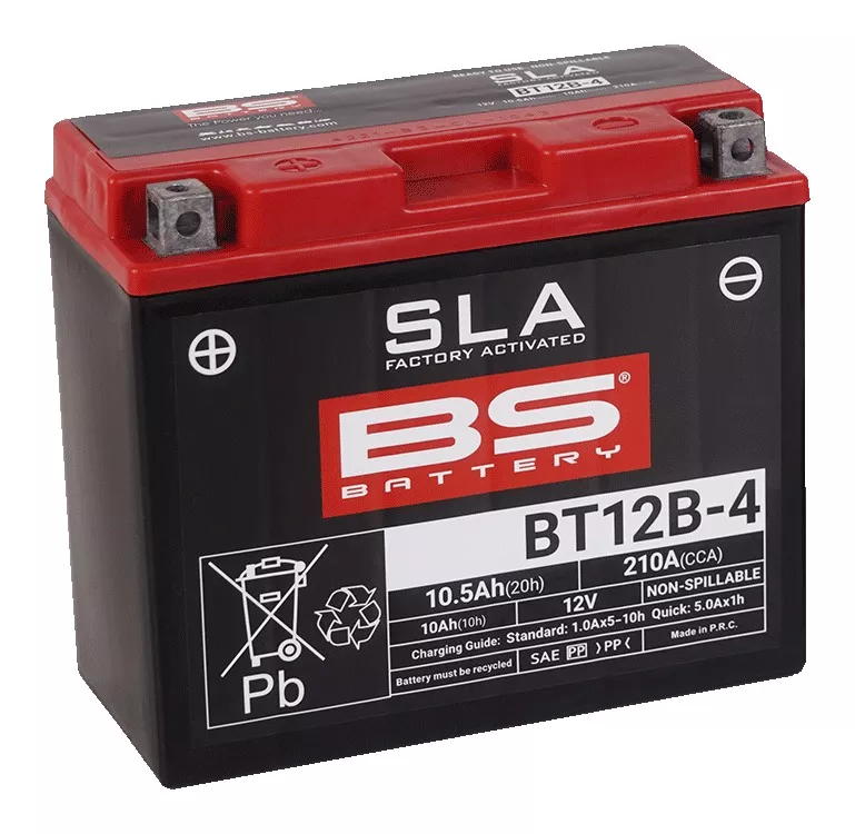BS Battery BT12B-4 SLA Factory-Activated AGM Battery