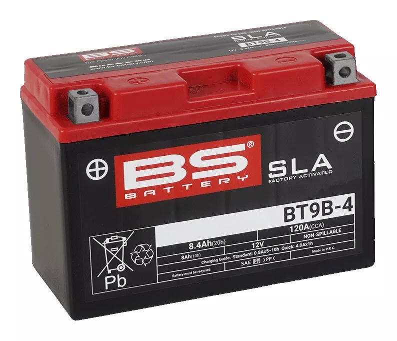BS Battery BT9B-4 SLA Factory-Activated AGM Battery