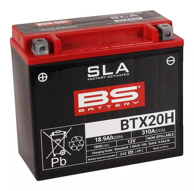 BS Battery BTX20H SLA Factory-Activated AGM Battery