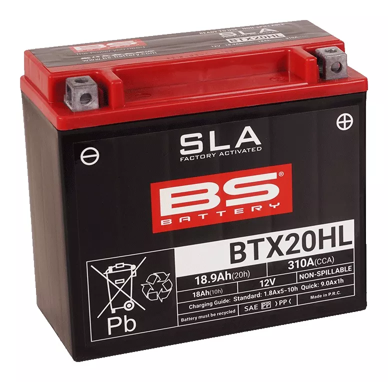 BS Battery BTX20HL SLA Factory-Activated AGM Battery