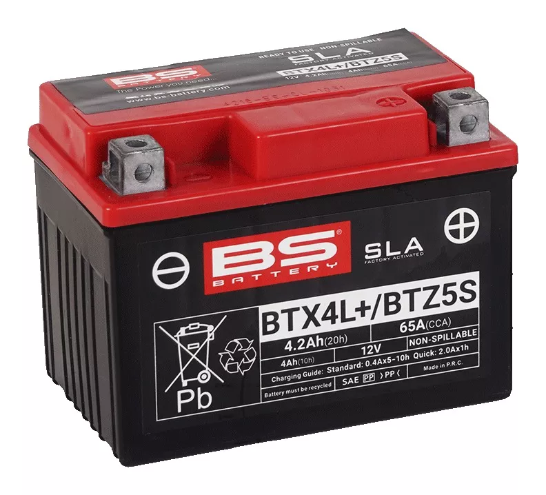 BS Battery BTX4L+/BTZ5S SLA Factory-Activated AGM Battery