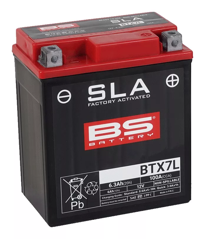 BS Battery BTX7L SLA Factory-Activated AGM Battery