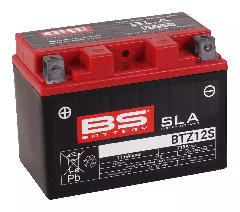 BS Battery BTZ12S SLA Factory-Activated AGM Battery