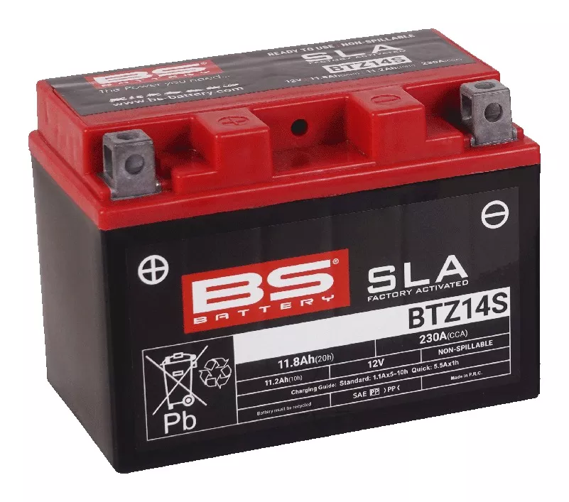BS Battery BTZ14S SLA Factory-Activated AGM Battery