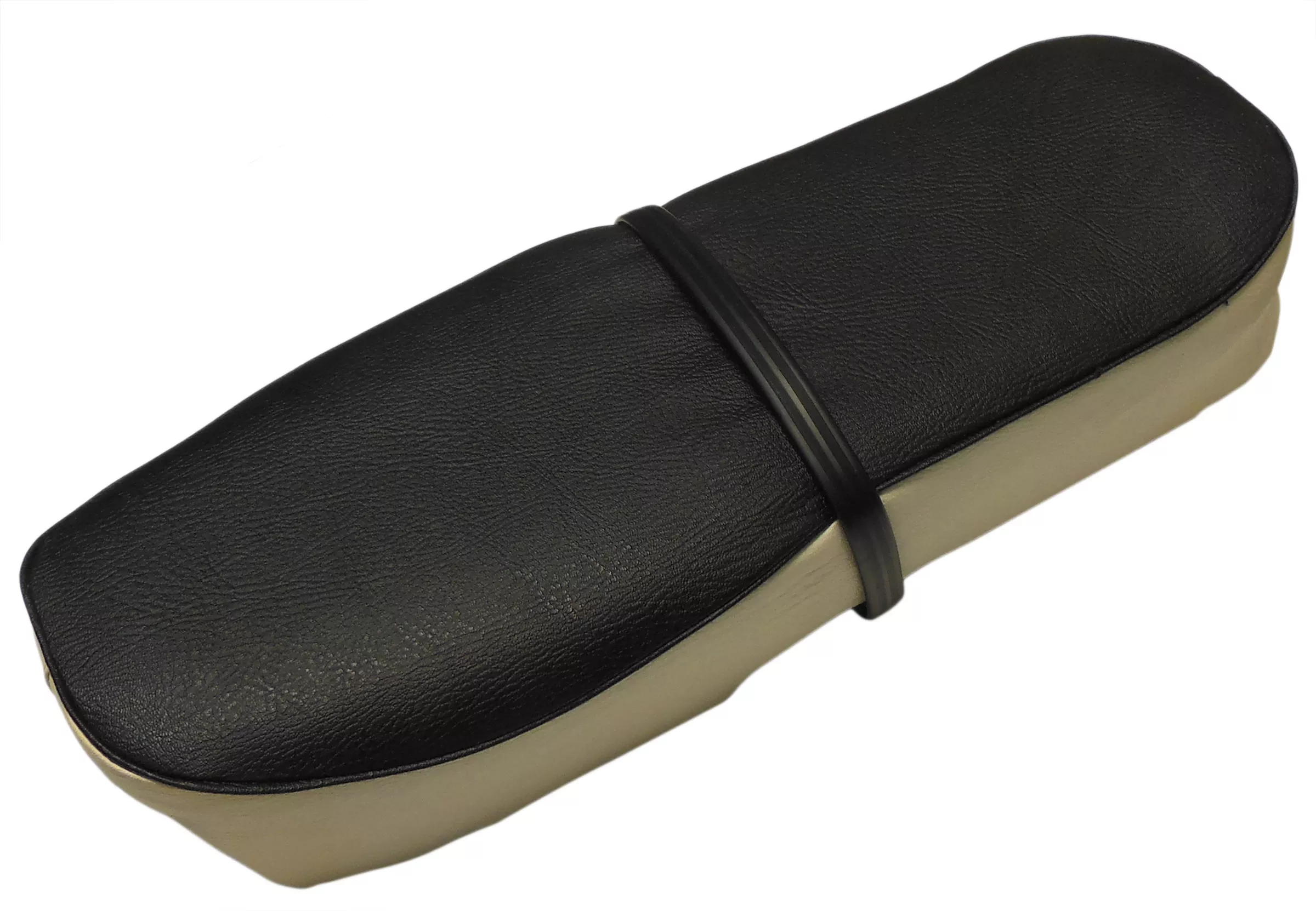 “Buddy” Vinyl Seat (White & Black) Selle Giuliari | Harley-Davidson M-50 & M-65