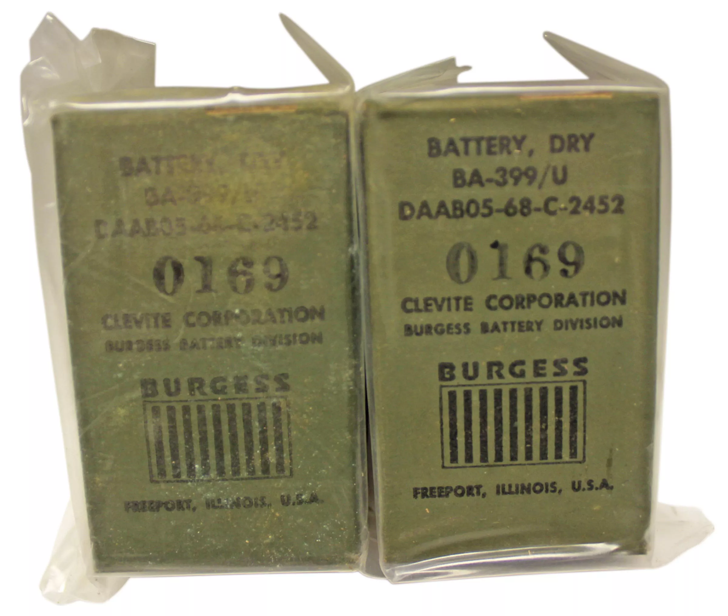 Burgess BA-399/U Battery For PRT-4 Military Transmitter | Set of 2