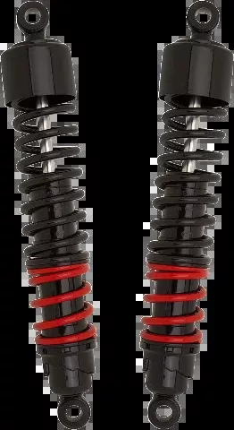 Burly Black Red 13.5" Stiletto Rear Shocks 1991-2017 Harley Dyna FXDF FXD FXDB