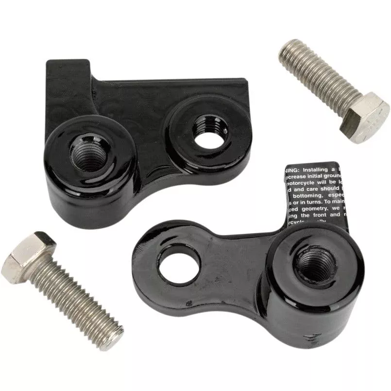 Burly Brand B28-22007 Black Rear Lowering Blocks Kit For Harley Dyna Glide 06-17