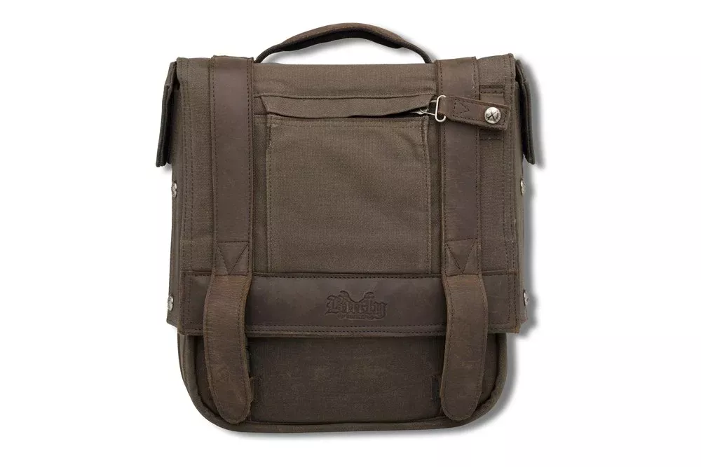 Burly Brand Durable Waxed Canvas Saddlebag