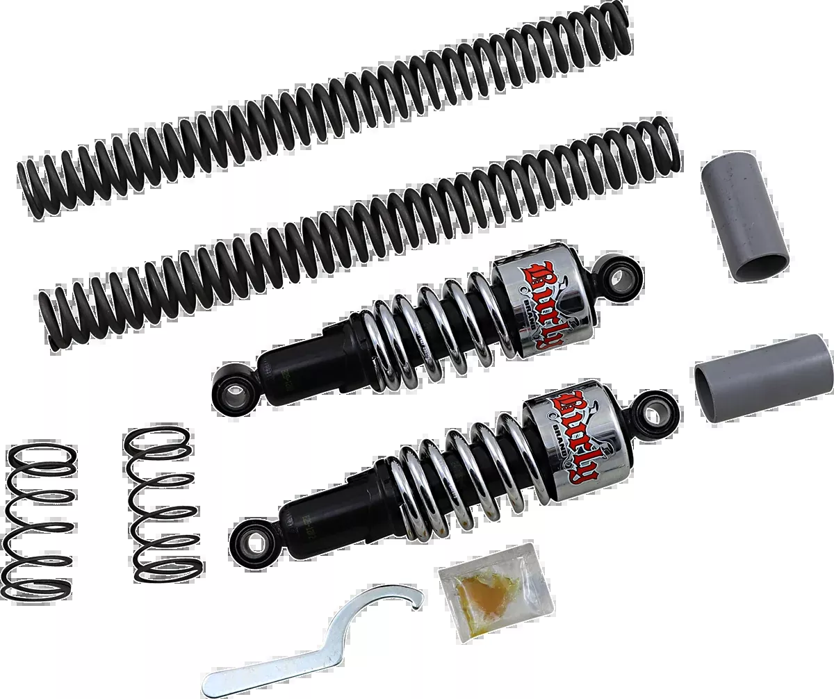 Burly Brand Slammer Chrome Suspension Lowering Kit for 2006-2017 Harley Dyna FXD