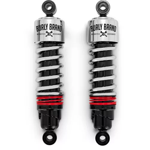 Burly Slammer Plus Shocks for 2004-2020 Harley Sportster - Chrome