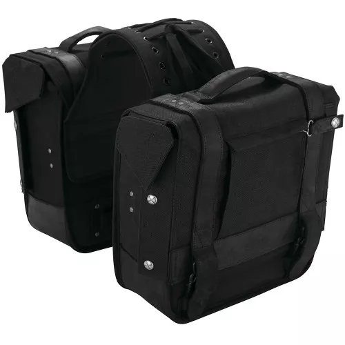 Burly Voyager Throw Over Saddlebags - Black