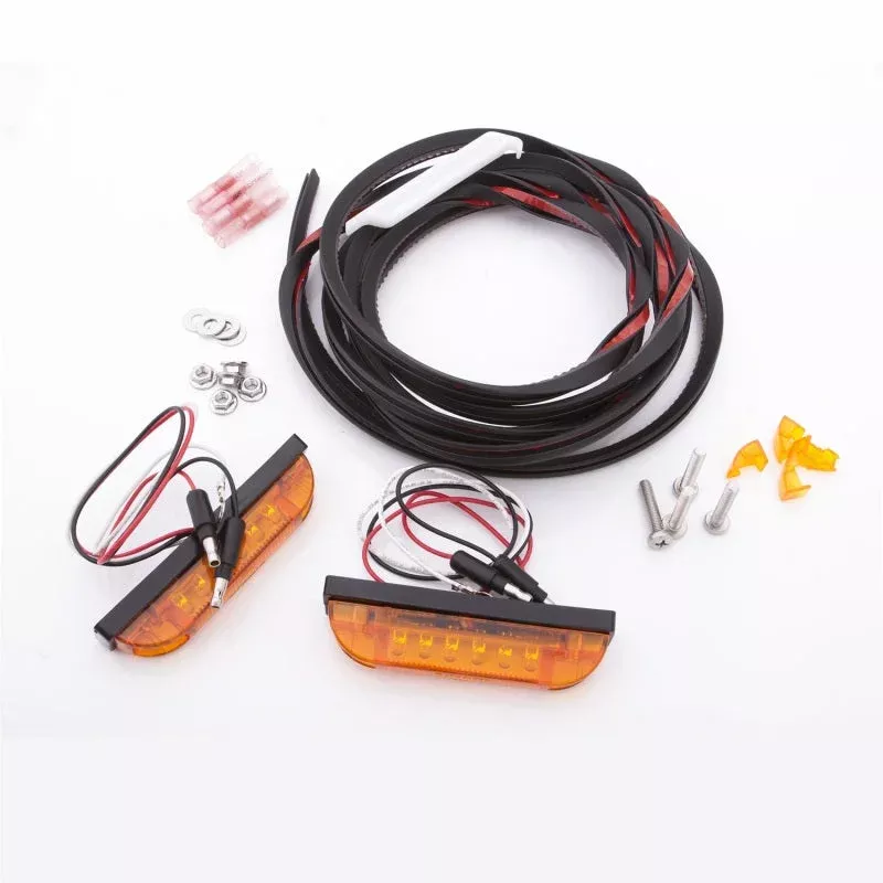Bushwacker PK1-LT1-0003 Universal 3-Wire LED Marker Light Kit For Flat Style Flares fits 1987-1995 / 1997-2017 Jeep Wrangler / 2018 Jeep Wrangler JK