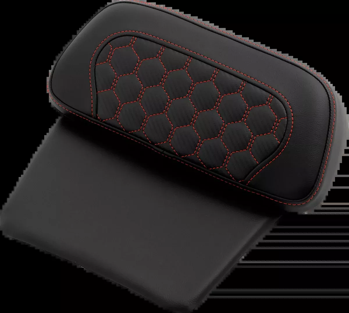 Chopped Tour Pak Pad - Honeycomb - Red Stitching - FLH/FLT '14-'24