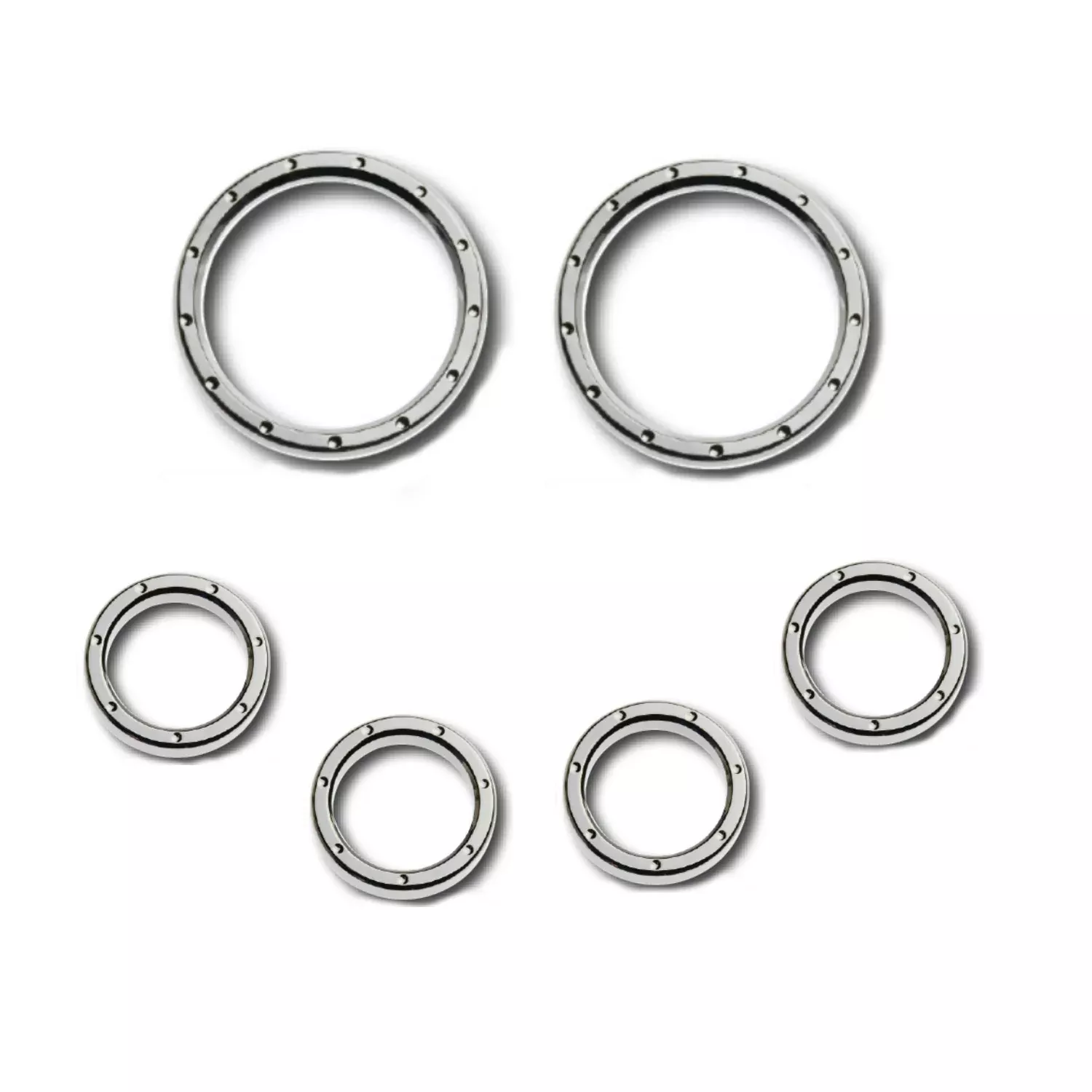 Chrome Dimpled Speedometer Covers Bezels Harley Touring FLHT/X 96-13