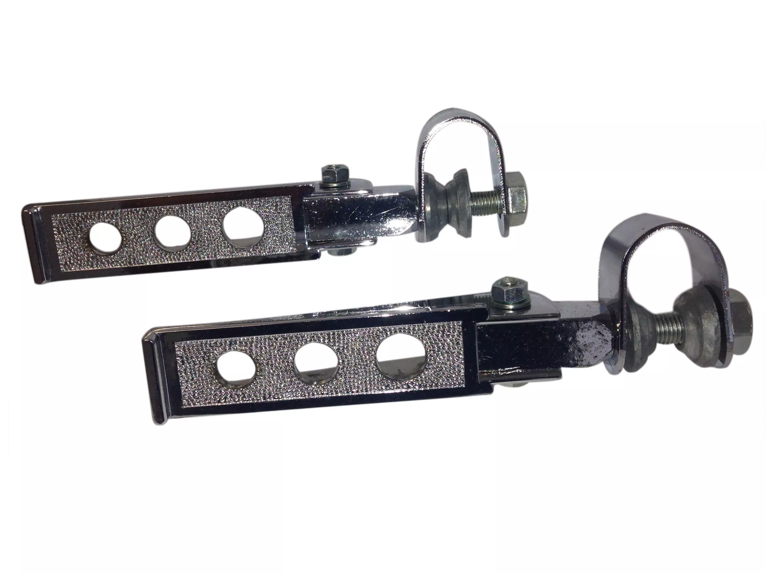 Chrome Footrest Kit Fits 1" Frame Tubing