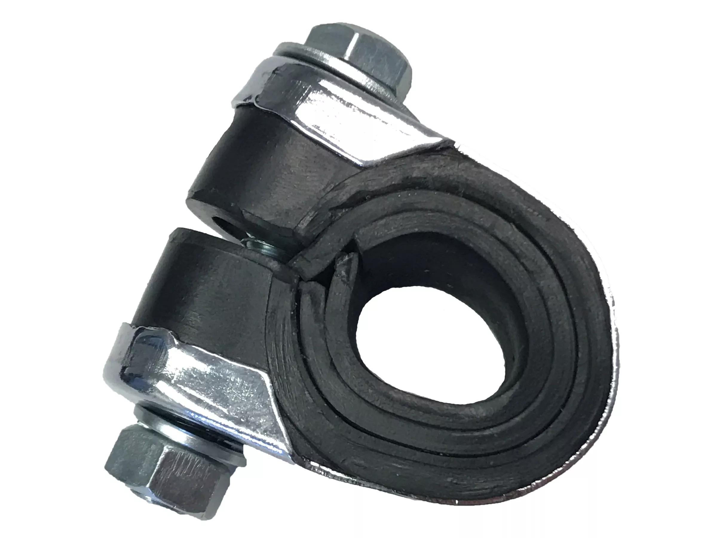 Chrome Mounting Clamp with Rubber Bushing