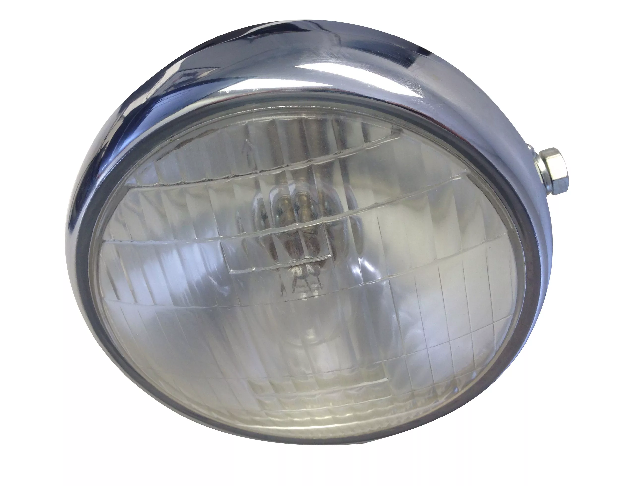 Chrome Sidemount Headlamp 6V