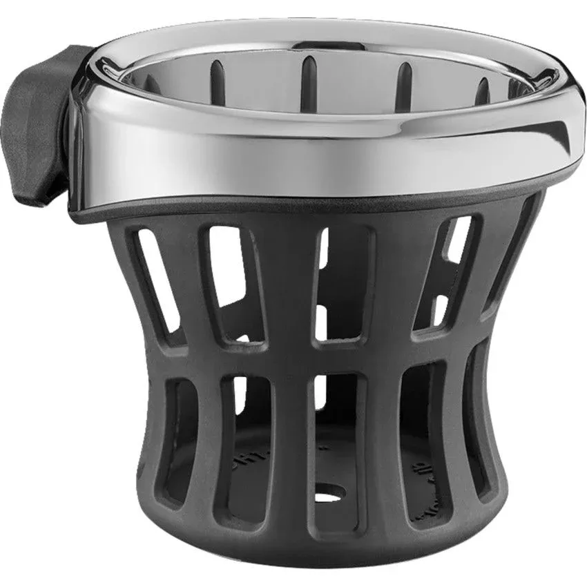 Ciro 50003 Chrome Drink Holder Only w/o Mount Left or Right Perch Harley Metric
