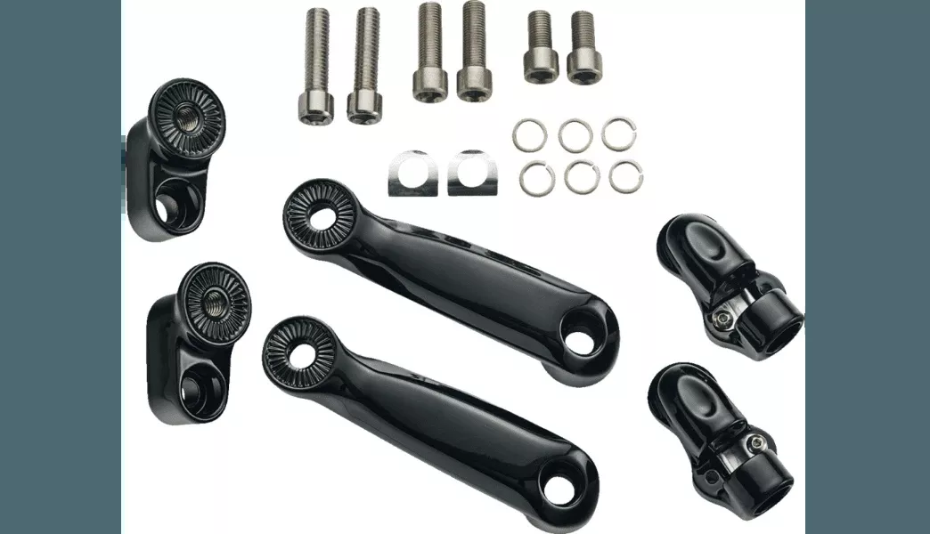 Ciro Adjustable RydeCulture Charles Chapa Passenger Peg Mounts for '14-Up Indian Touring Models - Black