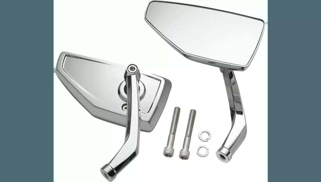 Ciro Chicane Mirrors for '82-24 Harley-Davidson Models (w/ factory hand controls) Select Finish