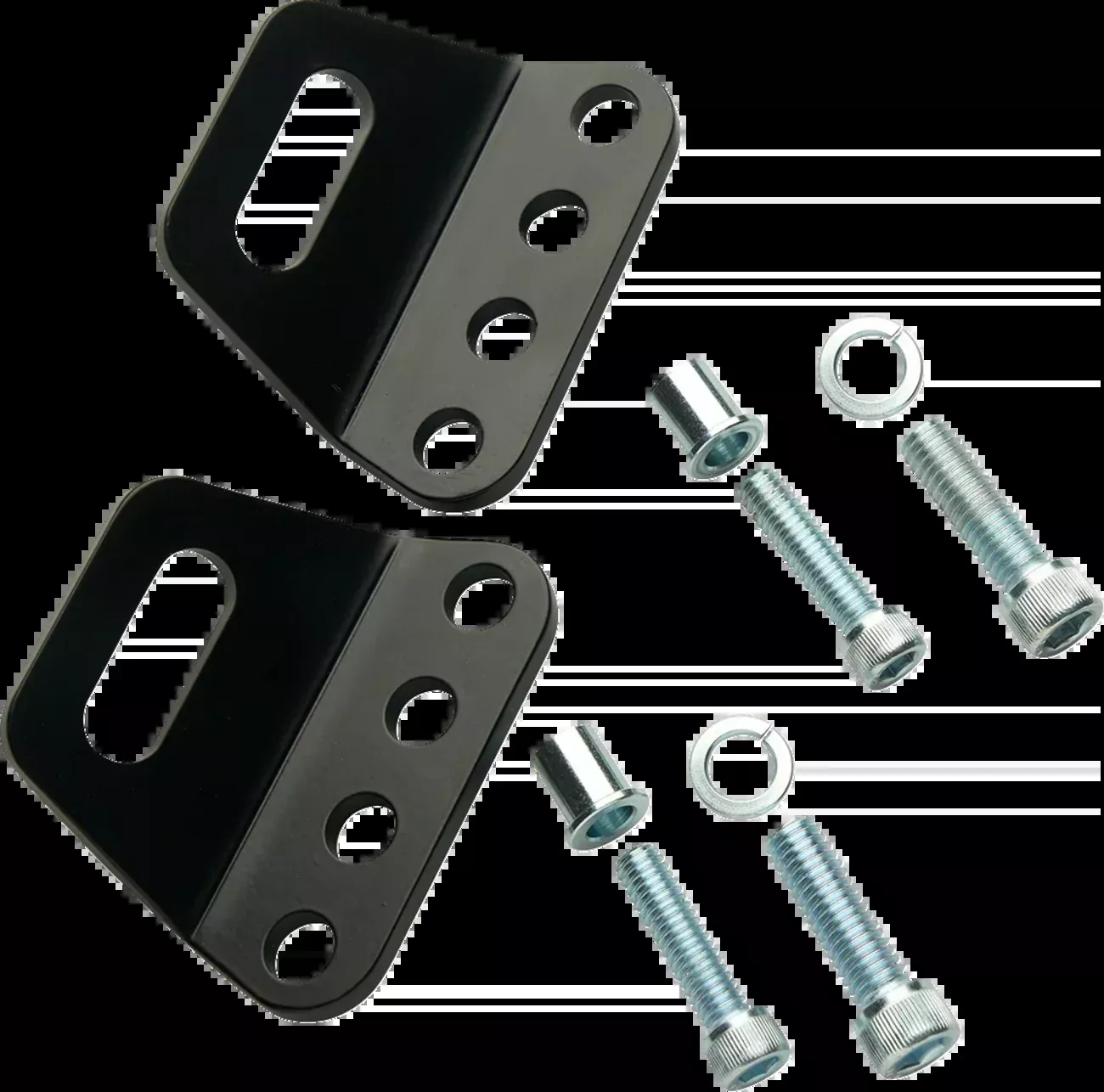 CIRO Tie-Down Brackets - Rear - Black 66051