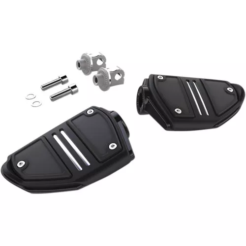 Ciro Twin Rail Foot Pegs for Harley - Black