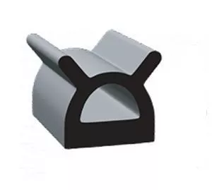 Clean Seal 9187ST-50 .695" X .56"D Weather Seal with Ears EPDM