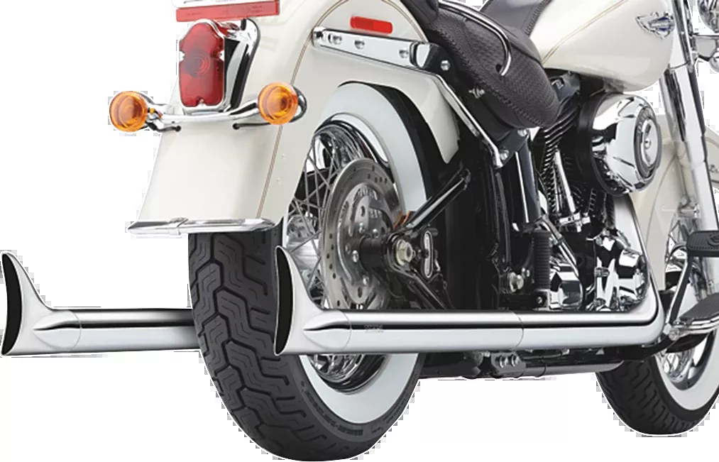 Cobra Bad Hombre Dual Chrome Motorcycle Exhaust 1997-2006 Harley Softail Models