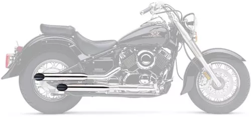 Cobra Boulevard Slash-Cut Slip-On Mufflers - Chrome (2164SC)