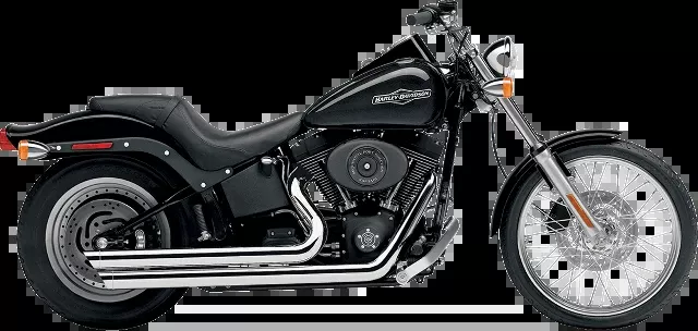Cobra Chrome Speedster 2-2 Slash Down Motorcycle Exhaust 86-06 Harley Softail