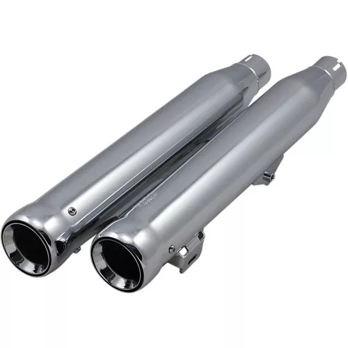 Cobra Neighbor Hater Mufflers for 2008-2017 Harley Dyna Fat Bob & Wide Glide - Chrome
