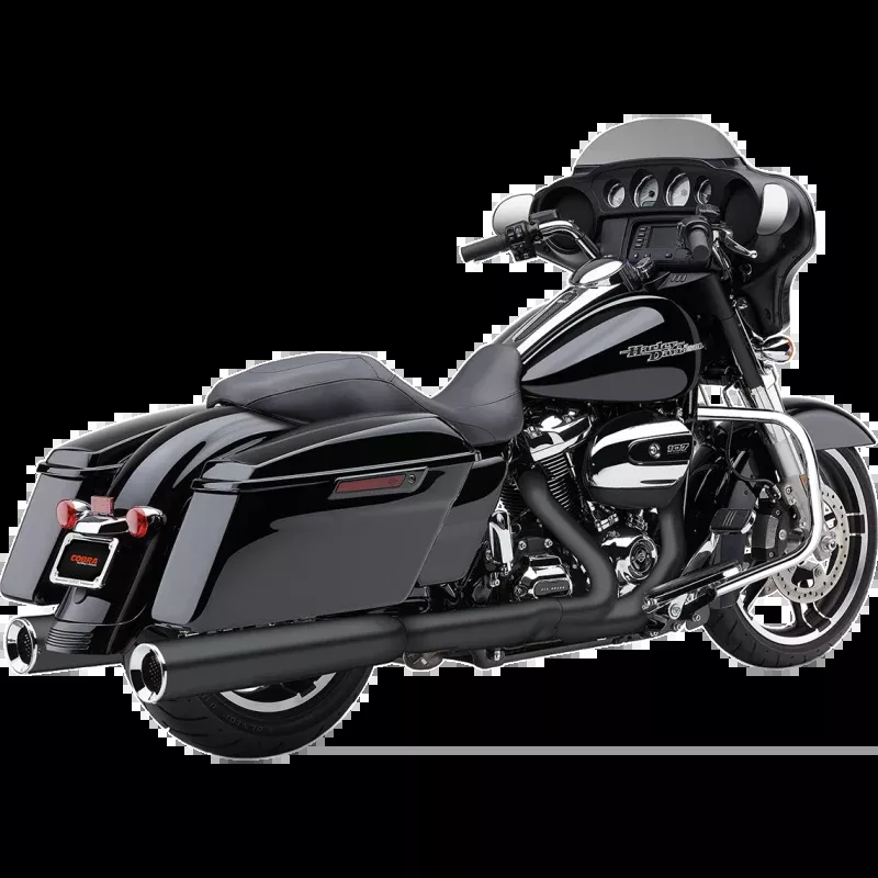 COBRA POWER FLO 4.5" TWIN MUFFLERS HARLEY DAVIDSON BAGGERS 17-25